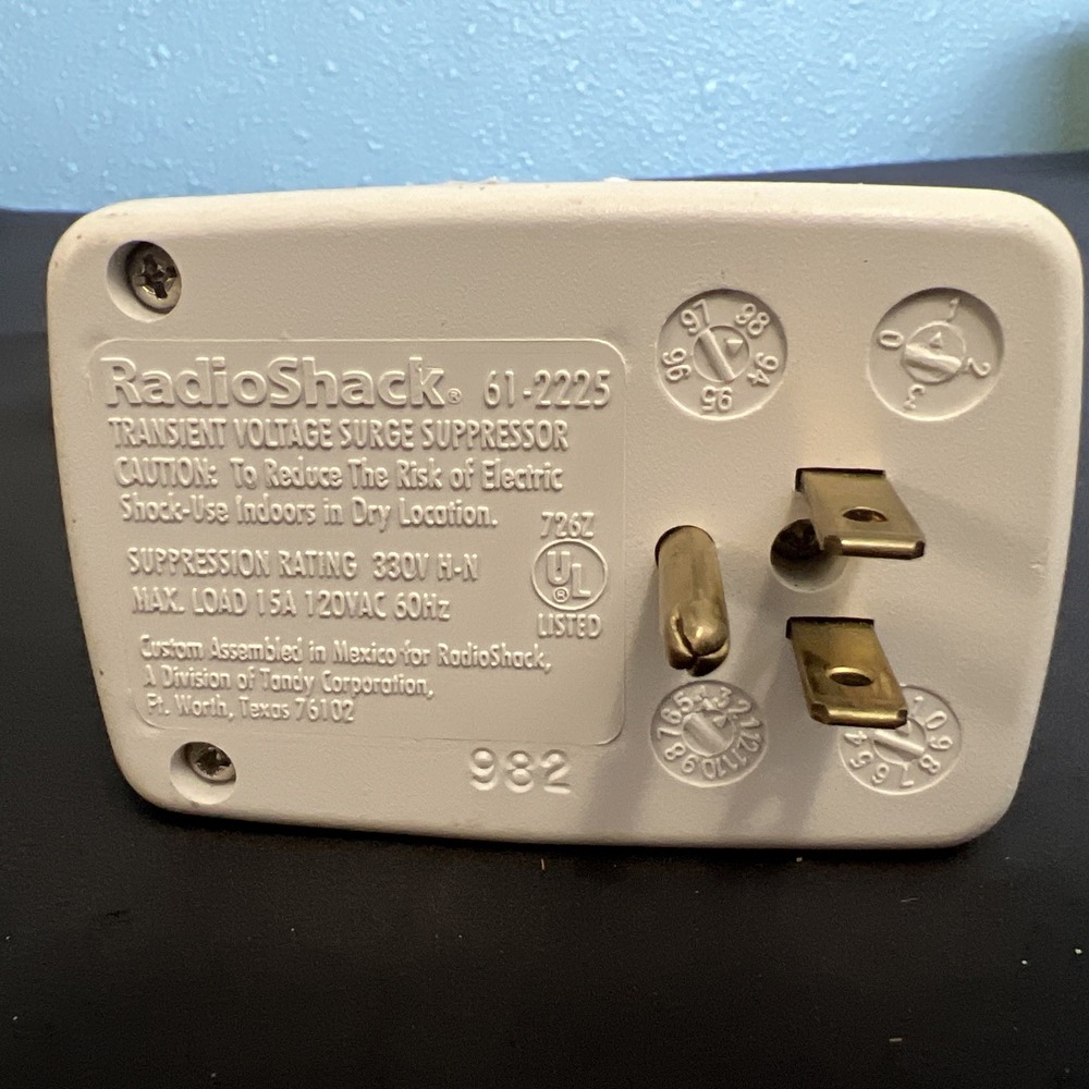Radio Shack 61-2225 Notebook Computer‎ Surge Protector - Picture 4 of 4